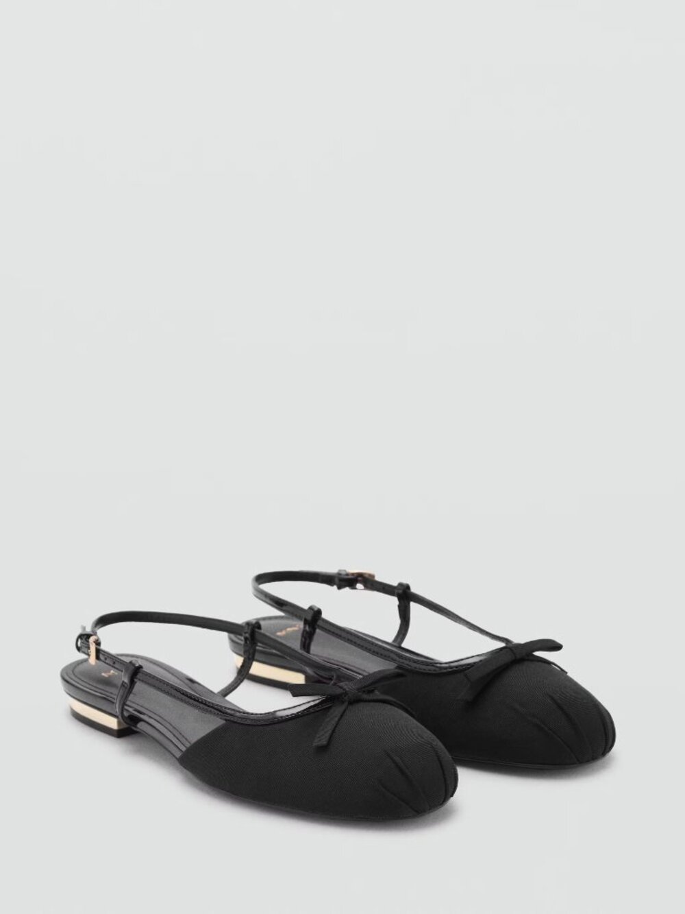 Mango Ballet flats with decorative bow tie